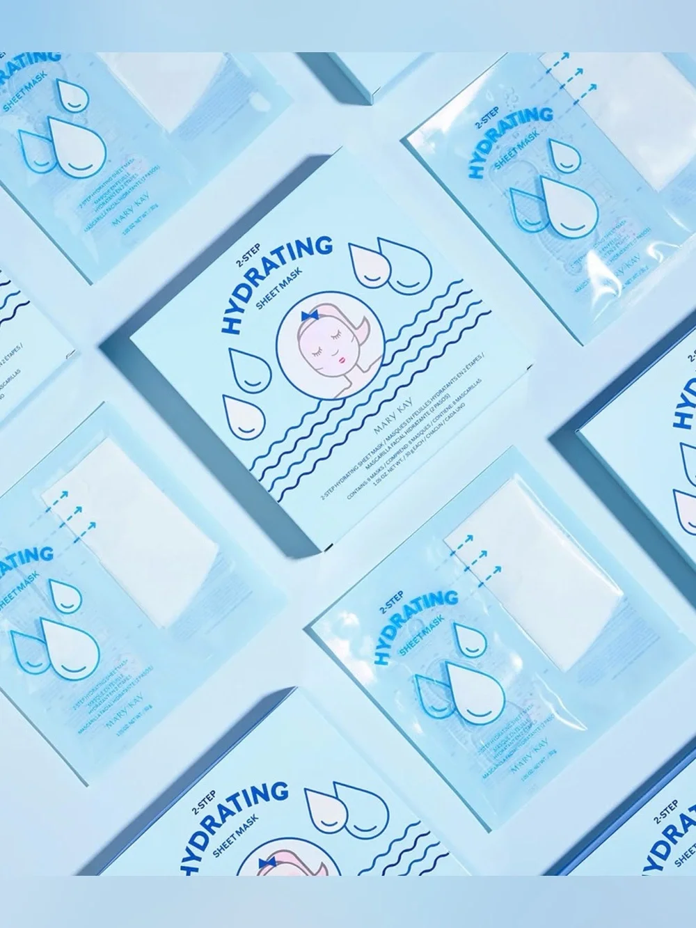 Mary Kay NIB Sealed 2 Step Hydrating Sheet Masks Contain 8 Masks Korean Skincare